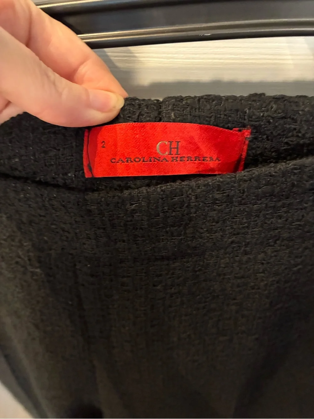 CH Carolina Herrera Black Tweed Jacket With Matching Trousers - Picture 7 of 7